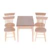 1Set Dining Table Chair Model 1:12 Dollhouse Mini Wooden Furniture Toy Set