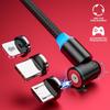 Магнитный зарядный кабель с вращением на 540°, USB-кабель типа C/Lightning, кабель для микрозарядки iPhone, IOS/Android