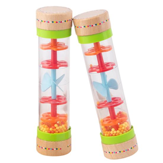 Игрушка из бисера, капли дождя, Rainmaker, развивающая сенсорная трубка-шейкер, погремушка для малышей, музыкальная погремушка с дождем