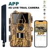2025 4G LIVE Trail Camera APP Control IR Night Vision Hunting Trap HD Camera 60MP 8K with SIM Card Cellular Mobile Wildlife Cam
