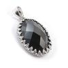 [G2792] - Silver Pendant 'Sappho' Black Silver (rhodium-plated) - 15x18 Mm