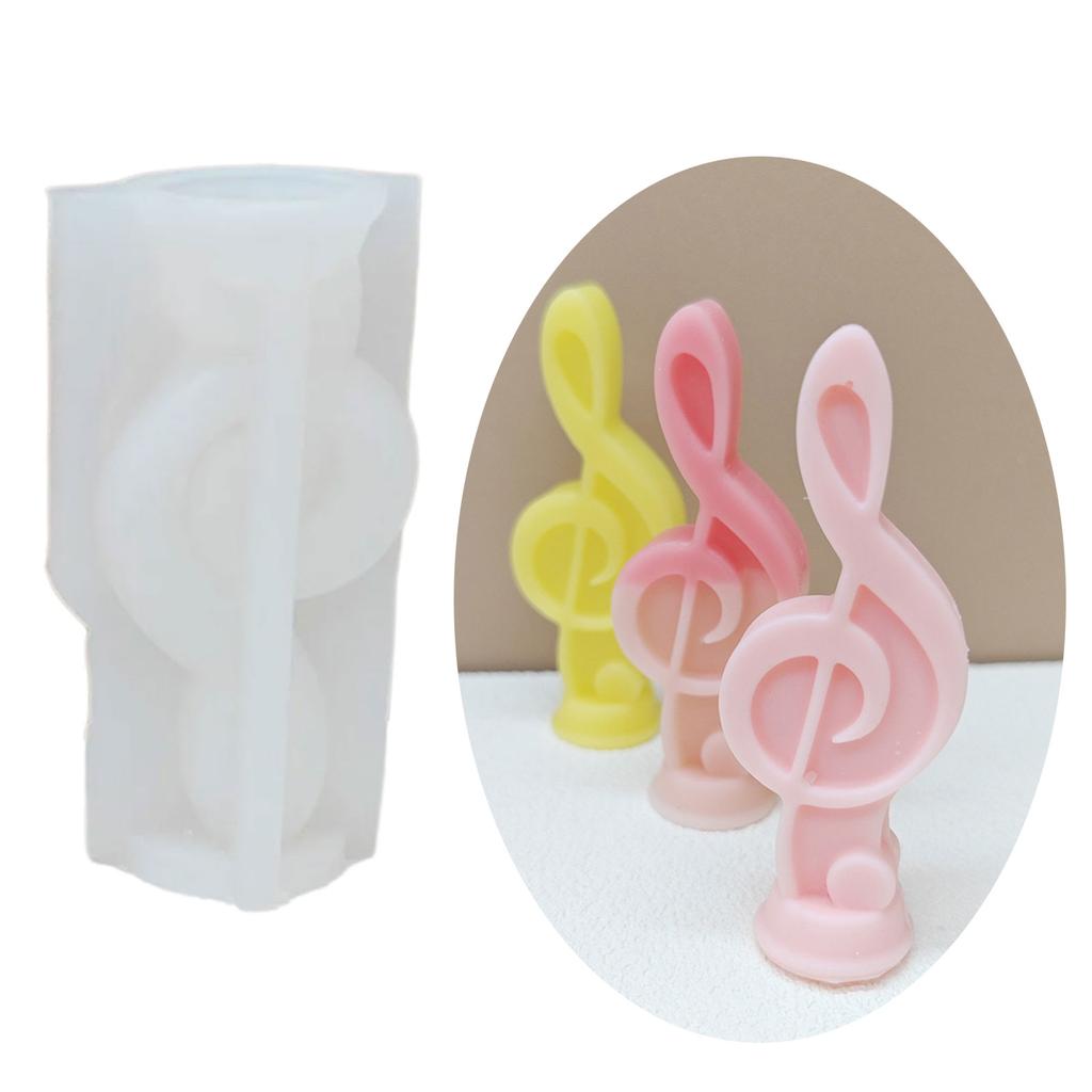 Musical Note Candle Molds Silicone Moulds Scented Candle Resin Casting Molds Handmade DIY Clay Molds Table Decorations