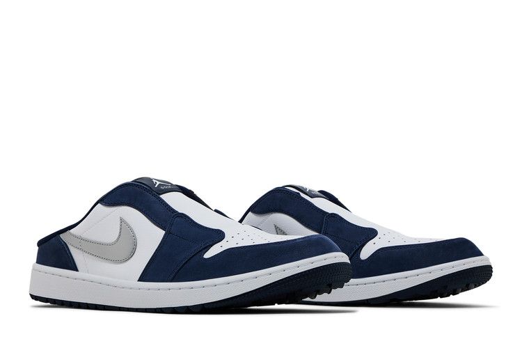 Мужские мюли Nike Jordan 1 Mule Golf Midnight Navy White/Midnight Navy/Metallic Silver