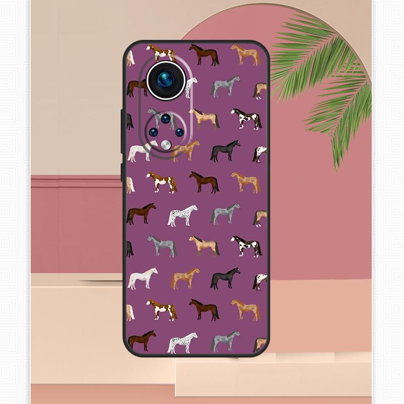 Чехол-коллаж с узором лошадей для Honor Magic 7 Lite 5 6 8 Pro Honor 400 200 X9c X9b X9a X8b X8a X8c 50 70 90