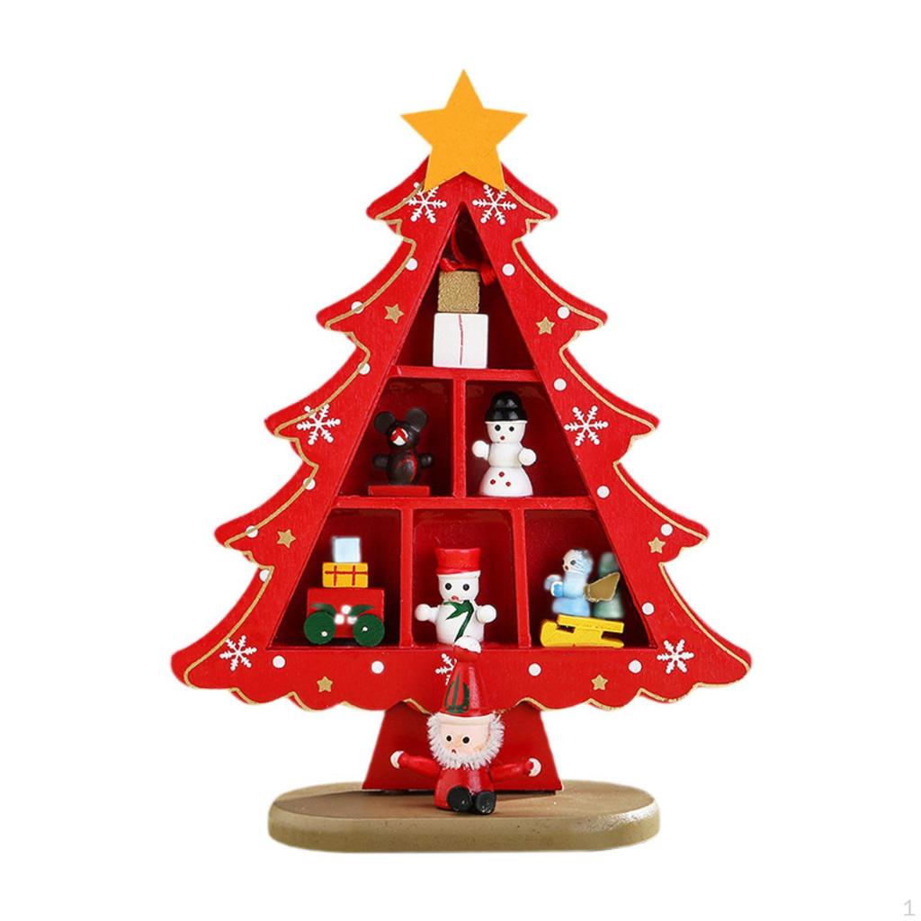 Wooden Christmas Tree Desktop Decor , Ornament, Convenient Easy To Use Mini