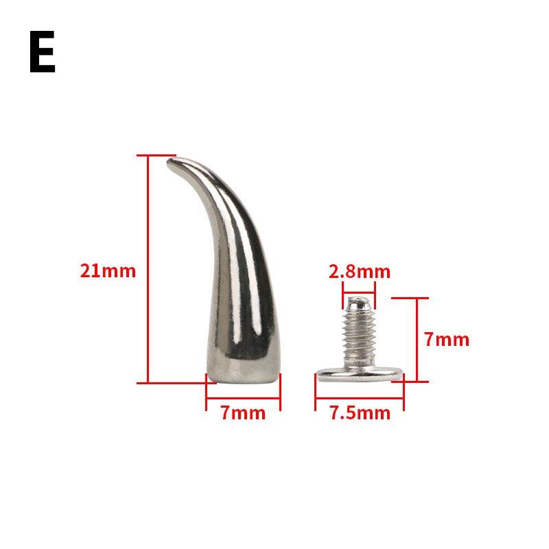 Fashion Luxury 10Sets Metal Punk Sharp Warhead Screw Rivets Studs Crafts Leather Belt Watchband Warhead Head Rivets Spikes Decor Nail Buckles