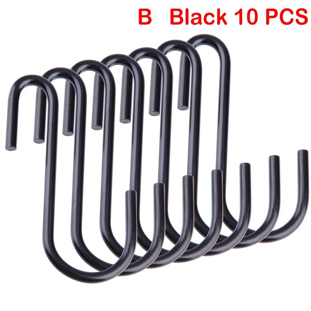 10/15/20/25/30pcs Household Organizer Stainless Steel Storage Rack Hanger Clasps Hooks S Shaped Hook