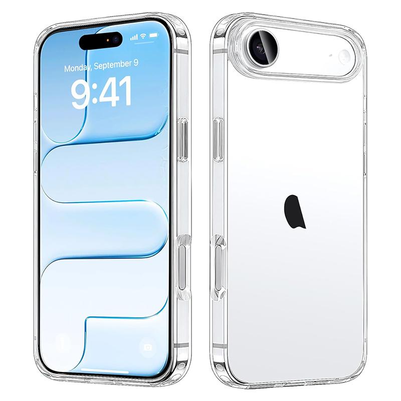 Чехол для iPhone 17 Air Case Ударопрочный Гибридный Акриловый Прозрачный Чехол для iPhone 17 Pro Max Мягкий Силиконовый Край Задняя Крышка Fundas Capa