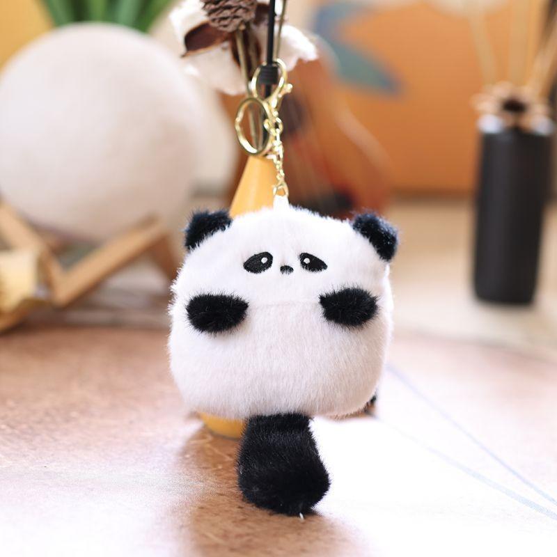 Panda Plush Capybara Keychain Animal Pendant Soft Stuffed Doll Kids Gift Toy