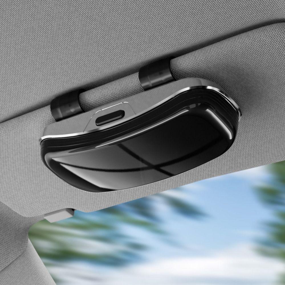 Universal Sun Visor Sunglasses Holder Box One Hand Operation Eyeglasses Protection Case Vehicle
