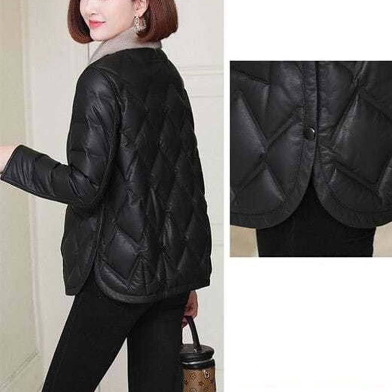 Зимняя мода пуховик с воротником из меха норки легкая короткая утолщенная теплая хлопковая куртка простые однотонные парки