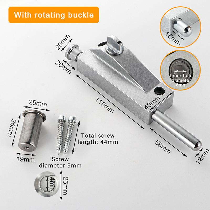 Anti-theft Floor-standing Glass Door Lock Premium Aluminum Alloy Mortise Spring Bolt Lock for Commercial Shop Storefront