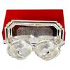 Embossed Leaf Design Curved Silver Plated Set Of 2 Bowl With 2 Spoon & 1 Tray, Serveware Decorative Gift Set, 57 Ml