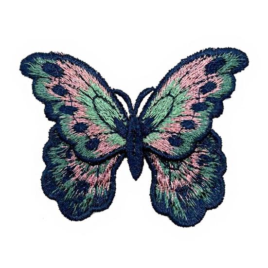 Floral Embroidery Applique Butterfly Patch, Iron on Applique, Embroidered Embellished Appliques for Bags Decorative Patch T-shirts Jeans Jackets Hats