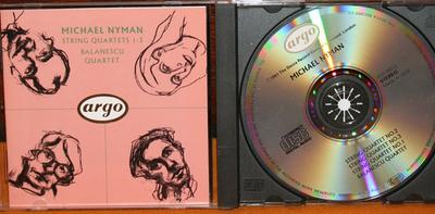 CD МИХАЭЛЬ НАЙМАН, СТРУННЫЙ КВАРТЕТ БАЛАНЕСКУ - Струнные квартеты 1-3 4330932 Argo 1991 США Саундтреки и мюзиклы Б/у