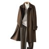 100% Wool Cashmere-free Coat Long Lapel Wool Coat Men's High-end Business Woolen Coat