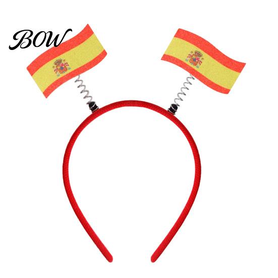 Party Headband Football for Women Men Soccer Cheering National Flag No Pressure Hairband Game Day Accessories Sports Fans Festival Headwear