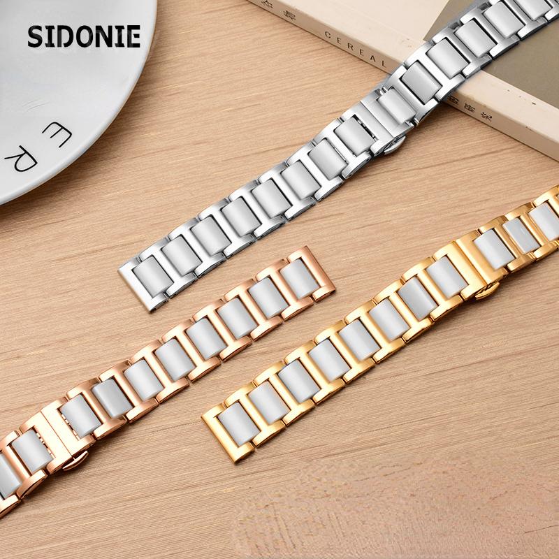 Высококачественный керамический ремешок для часов Rossini Guess Ebo Watch King Браслет из нержавеющей стали 16 18 мм
