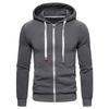 Spring and Autumn 65 Cotton Plus Velvet Sweatshirt Solid Color Zipper Hooded Sweatshirt Jacket