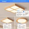 "Walnut Ceiling Lamp - Full Spectrum Eye Protection for Living Rooms & Bedrooms"