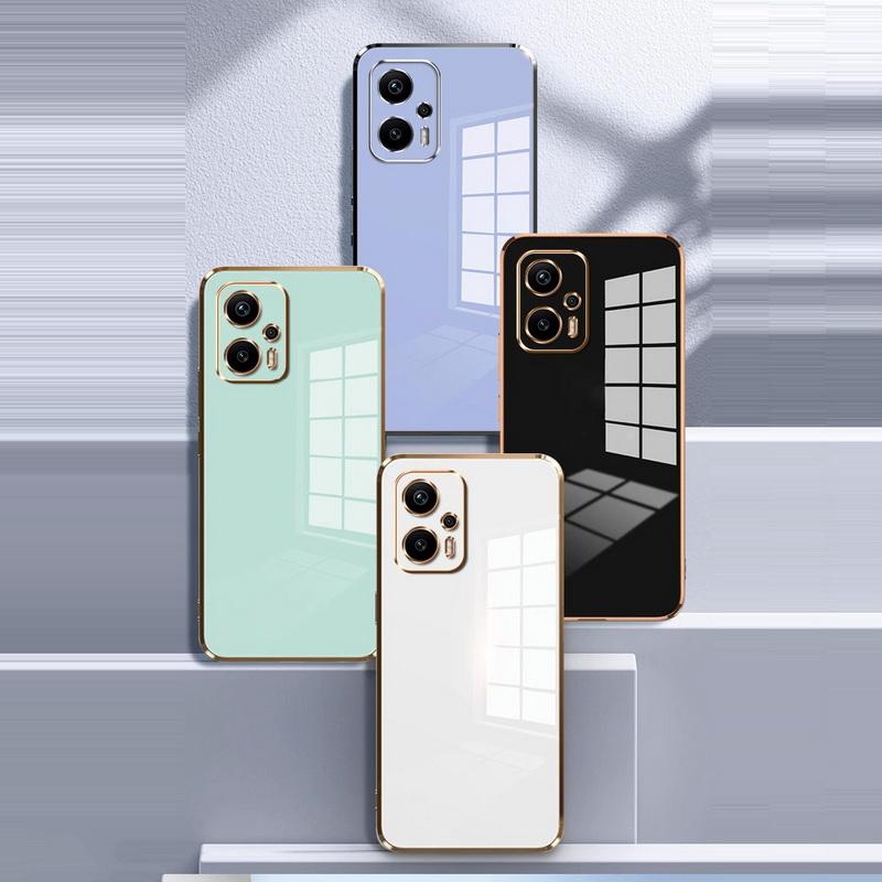 Роскошный чехол с покрытием для Xiaomi 14T 13T Poco X5 Pro Redmi Note 14 Pro 13 12 11 Pro 10, глянцевый противоударный чехол для телефона цвета конфеты