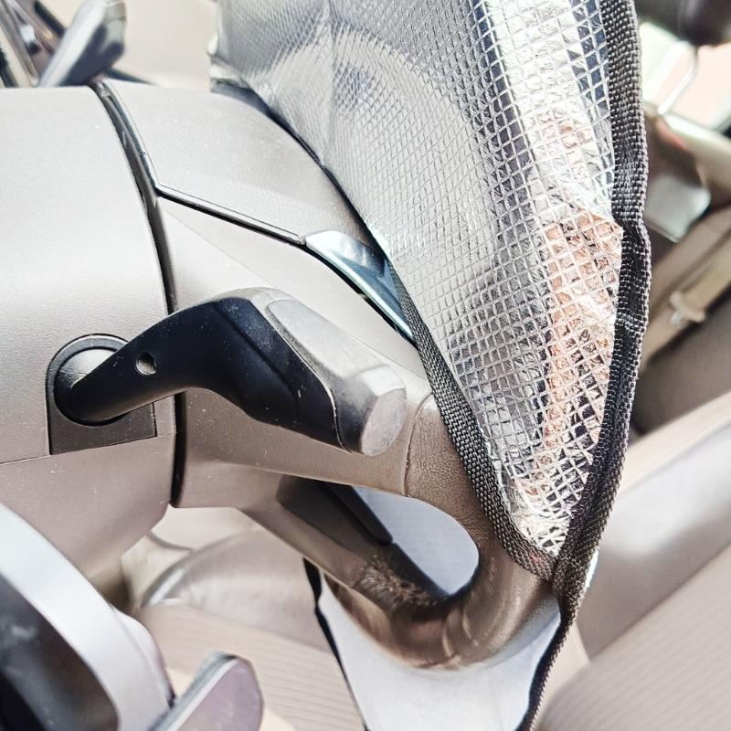 Солнцезащитный козырек на рулевое колесо, солнцезащитный козырек на рулевое колесо, складной чехол из алюминиевой фольги с защитой от нагрева, 18,5 x 16 дюймов