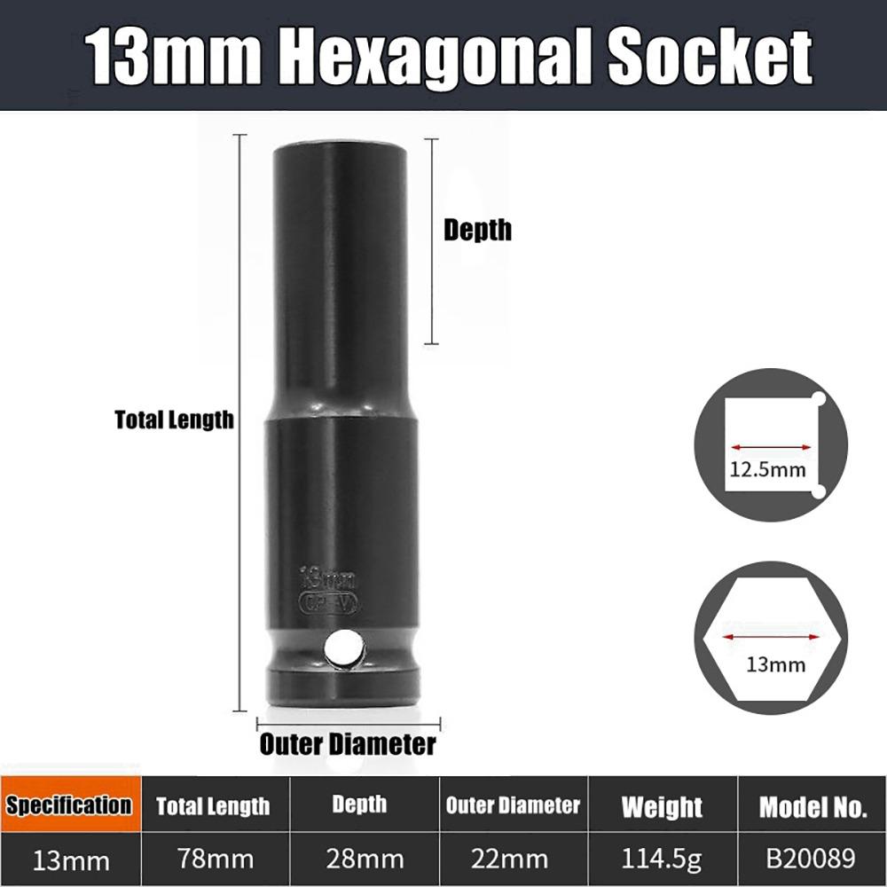 1 шт. 9-32 мм Ударная головка Электрический шестигранный стандартный адаптер с головкой Инструмент для снятия шин