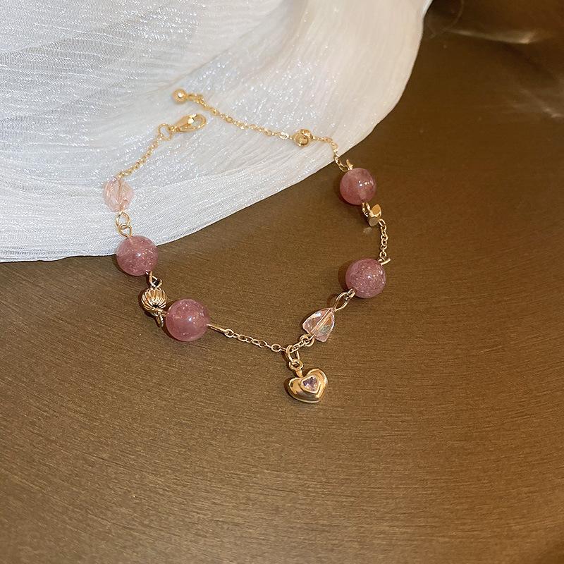 Natural Stone Bracelets Sweet Dopamine Pearl Baroque Bracelets Simple Collarbone Chain Fashionable Temperament Accessory