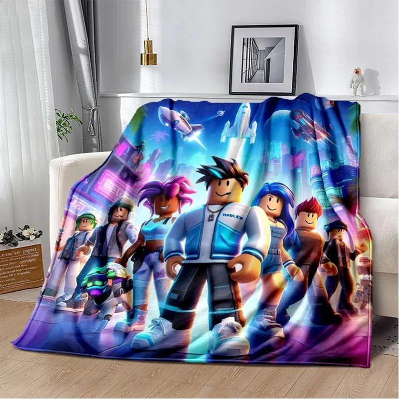 2025 New Style R-Robloxs Cartoon Game Soft Blankets,Keep Warm Throw Blanket Comfortable Blanket for Beds Sofa Home Bedroom