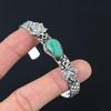 Распродажа ко Дню матери Стерлинговое серебро Грушевидный камень малахит Юбилей Свадьба Браслет-манжета