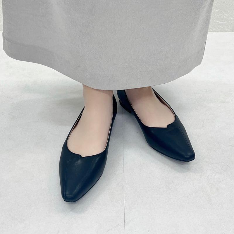 Асимметричные балетки, легко EC, большие и маленькие для офиса и для E [Oriental Traffic] туфли-лодочки, носить, эксклюзивные, размеры, поездки на работу, женщины, 55102, 25.5