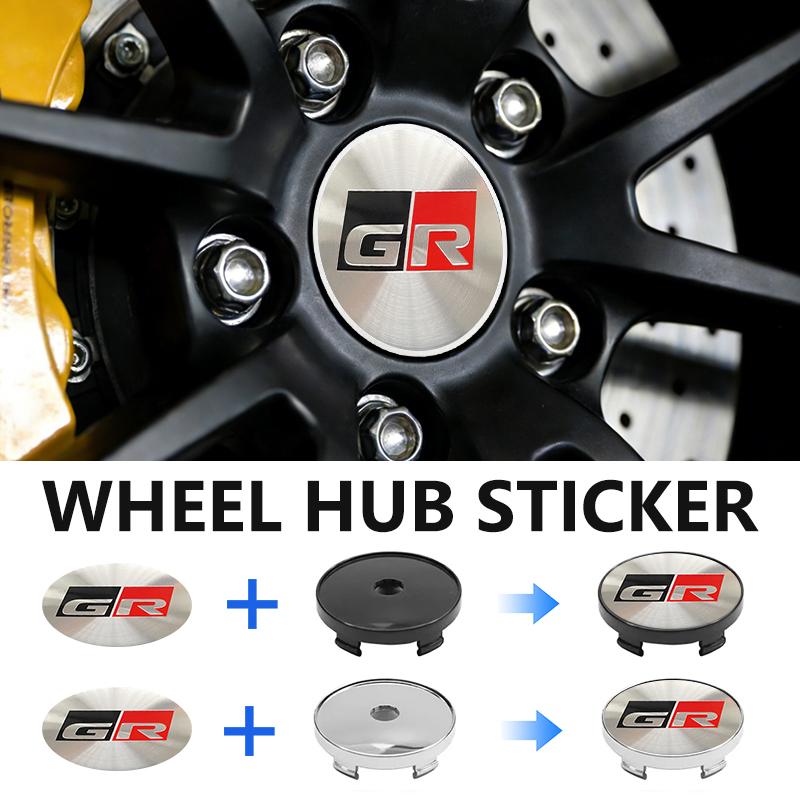 4pcs 60mm Car Wheel Center Cover Hub Cap Auto Decoration Accessories For Toyota Crown GR Corolla YARIS Auris C-HR Hilux Vios