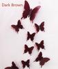 New Gossip Girl Same 12Pcs/Set 3D Butterfly Wall Stickers Living Room Butterflies Decors For Home Fridge Decoration