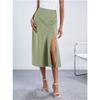 Women's Spring New High Waisted Split Long Skirt for The Girls