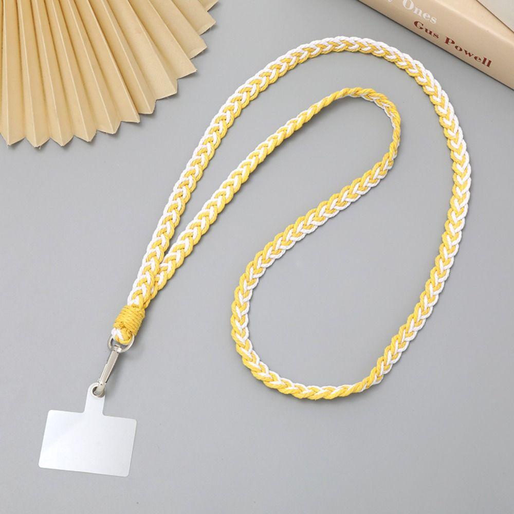 Ремешок для телефона с защитой от потери, плетеный вручную, через плечо, плетеный шнур для телефона, женский, женский