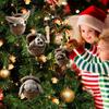 2D Acrylic Forest Animal Acorn Ornaments Pine Cone Animal Christmas Tree Pendant Cozy Forest Christmas Ornament for Home Decor