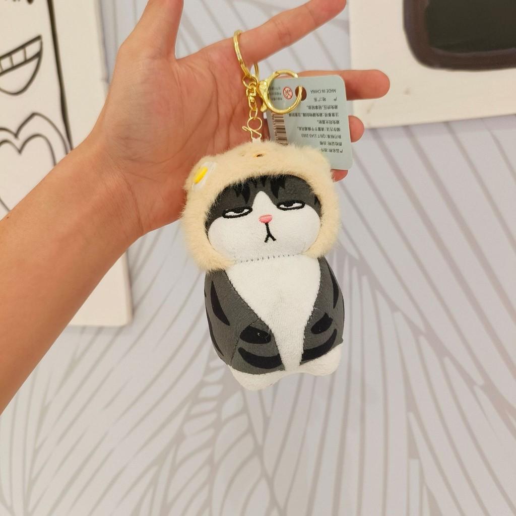 Adorable Cartoon Plush Cat Keychain Cute Soft Toy Personalized Backpack Charm