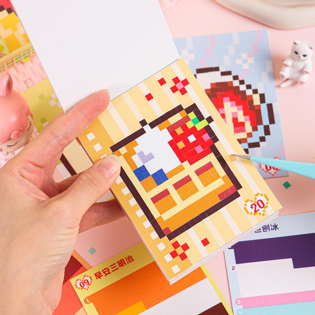 Adorable Cartoon Mini Bean Die Cut Stickers Book - 42 Pcs Handmade Decorative Scrapbooking Stickers Japanese Stationery Supplies