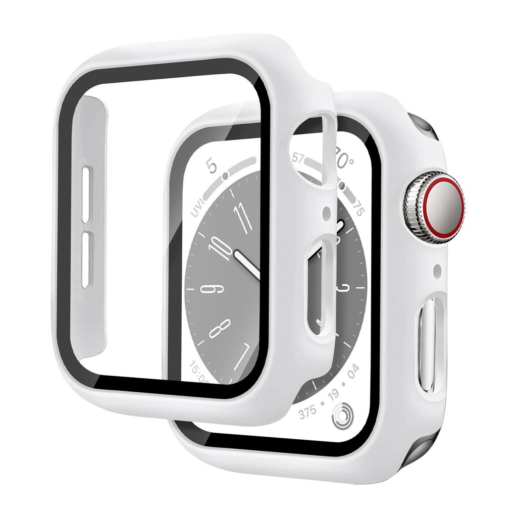 Стекло+Чехол для корпуса Apple Watch 46мм 44мм 40мм 45мм 41мм 42мм 38мм Аксессуары Защитное стекло для экрана iwatch series 10 9 8 7 6 5 3 SE