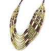 [N1668] - Golden Brown 'Kilimanjaro' Designer Necklace