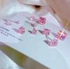 Серьги-гвоздики Beixi S925 стерлинговое серебро, квадратные, с розовой циркониевой вставкой