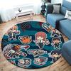 Chainsaw Man Round Area Rug Carpet Rug For Living Room Bedroom Sofa Playroom Decor Nonslip Floor Mat