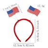 Пружинная повязка на голову с флагом США, 4 июля, День независимости, Повязка на голову, Звездно-полосатое знамя, Фестивальный аксессуар для волос для патриотической вечеринки