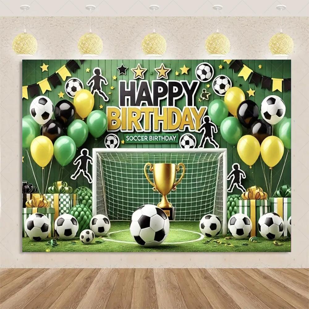 Football sports theme, birthday party, decorative background, surprise gift for boy, cake table banner, accessories2301