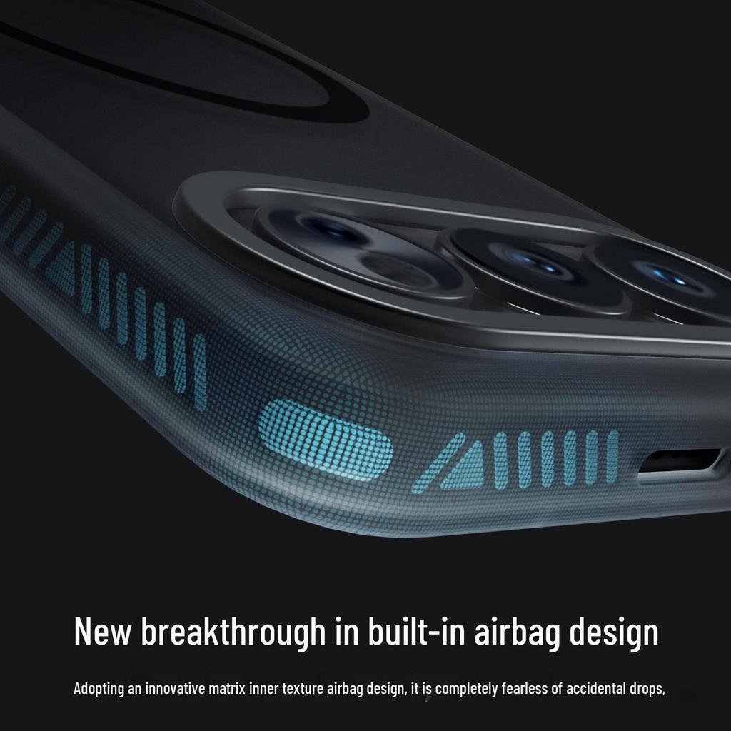 Honor 500Pro Frosted Magnetic Lens Protective Case - Full Coverage, Anti-Fall Design