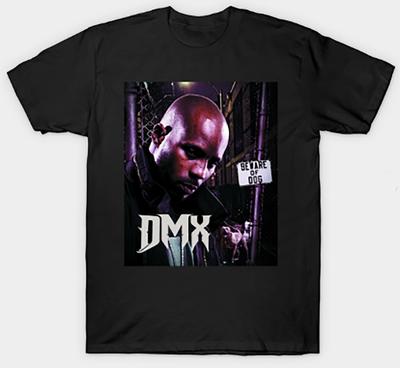 DMX Футболка с коротким рукавом Мужская Унисекс S-3XL Черная Фан-арт Унисекс Футболка