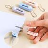 Mini Color Fold Scissor Portable Size Stainless Steel Blade Safe Cutter Utility Knife for Paper Diary Office School