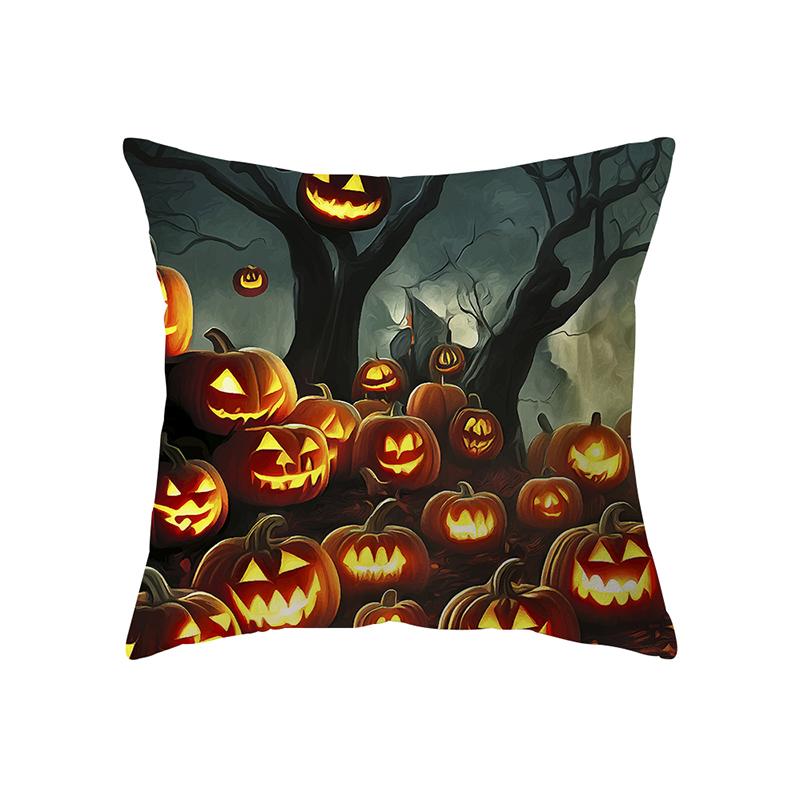 Pumpkin Halloween Theme Pillow Cover Sofa Cushion  Holiday Gift Party Decoration Home Decor