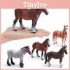 Пластиковая фигурка лошади из серии «Дикая природа» для детей, с аутентичным дизайном, для декора игровой комнаты