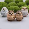 Easy Use Outdoor Courtyard Micro Landscape Miniatures Figurine Mini Owl Owl Ornaments Resin Crafts
